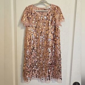 H&M Kids Rose Gold Sequin Dress